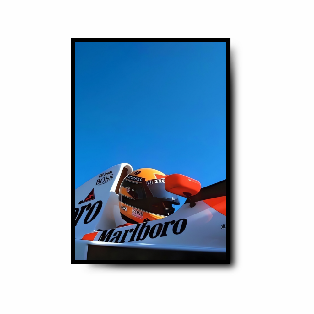 Plakat Ayrton Senna McLaren Retro