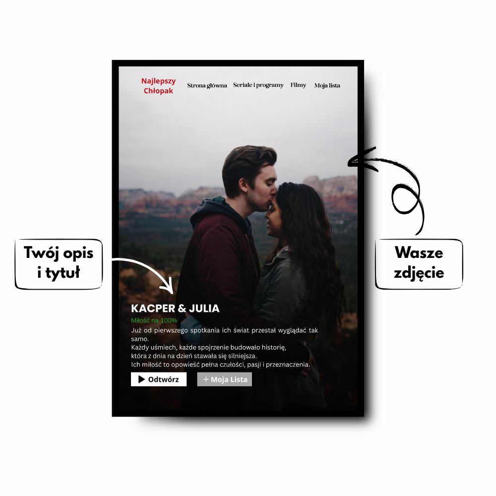 Plakat Personalizowany okładka "Netflix"