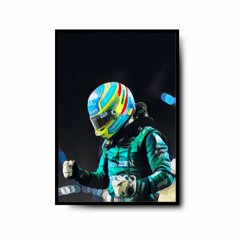 Plakat Fernando Alonso Aston Martin