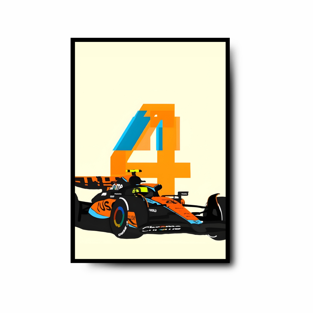 Plakat Bolidu McLaren Lando Norris