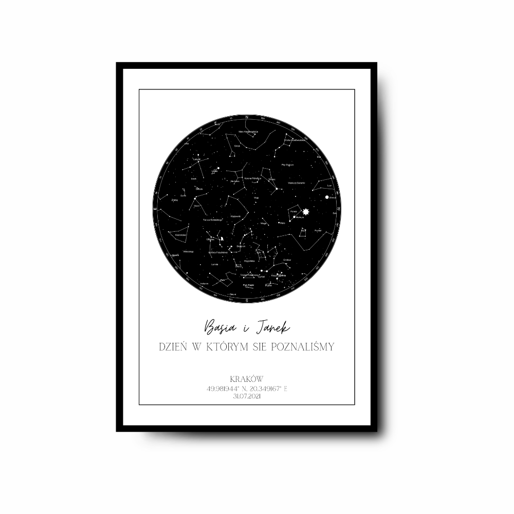 Plakat Personalizowany - Mapa Gwiazd