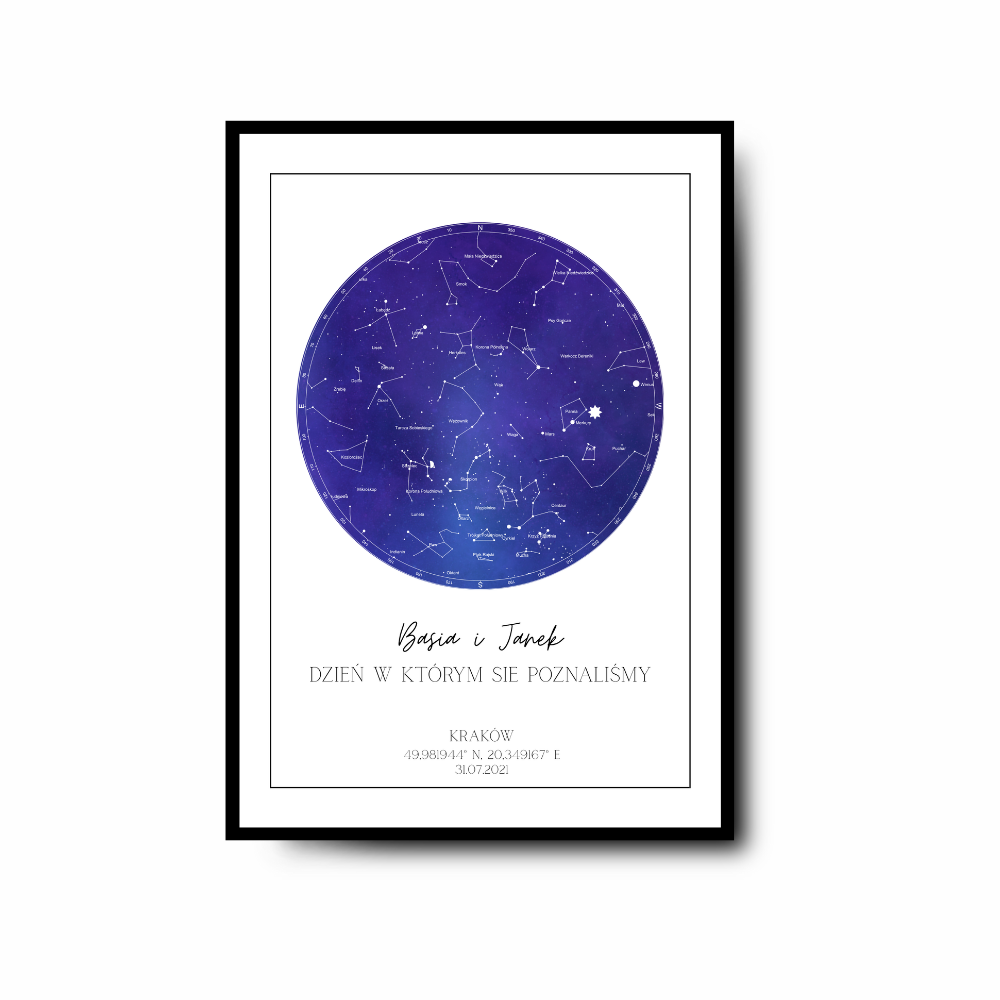 Plakat Personalizowany - Mapa Gwiazd