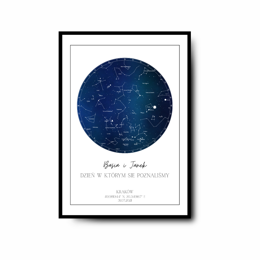 Plakat Personalizowany - Mapa Gwiazd