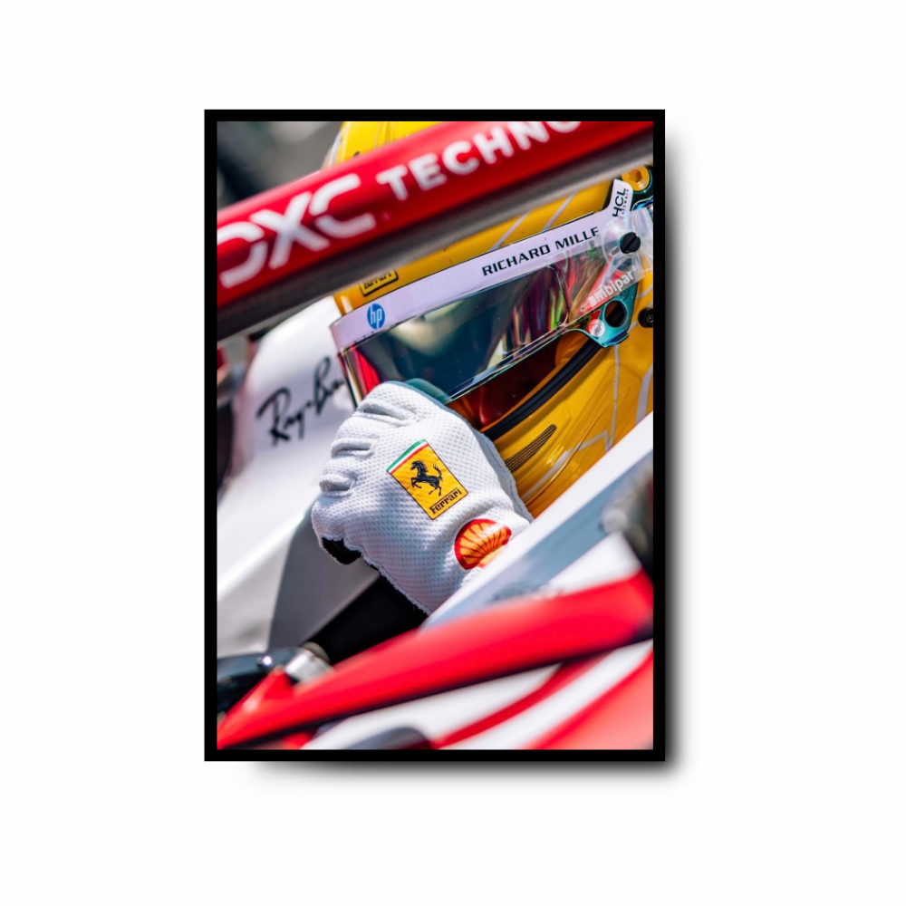 Plakat Lewis Hamilton w bolidzie