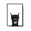 Plakat Doberman – czarno-biała grafika