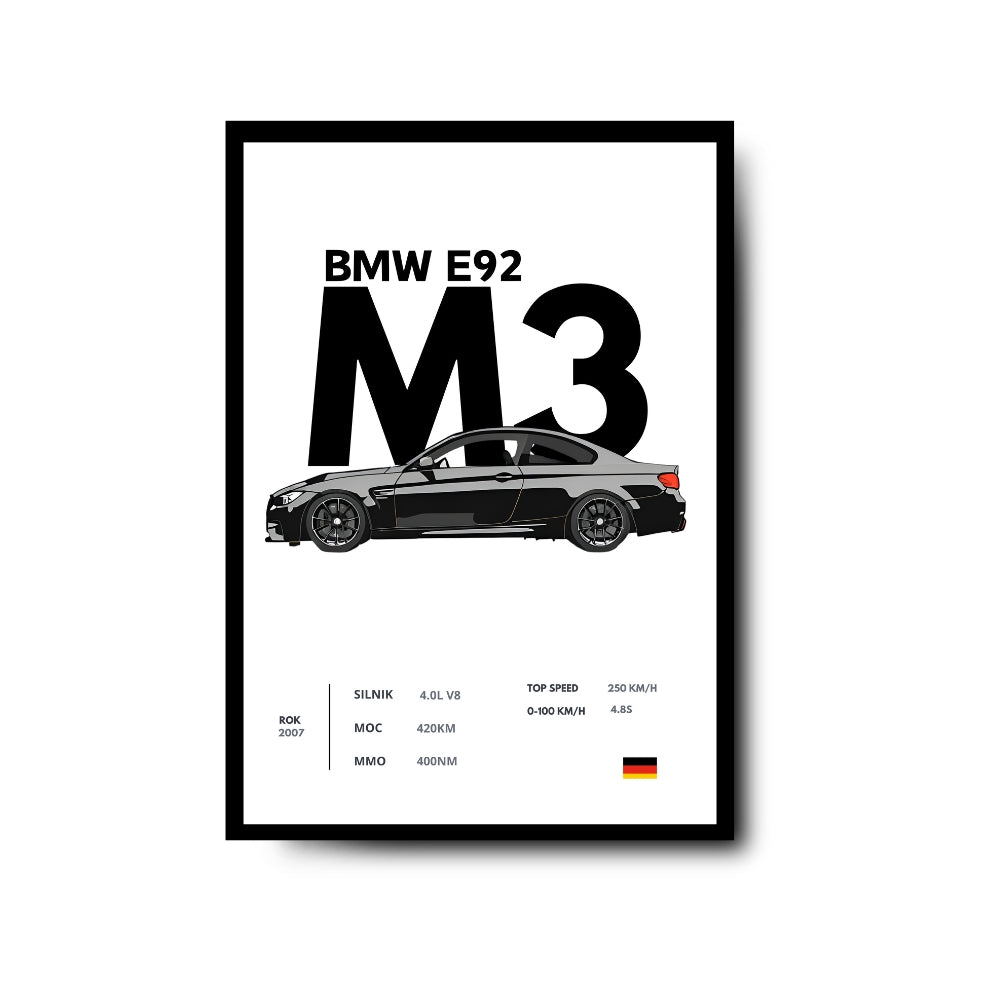 Plakat BMW M3 e92