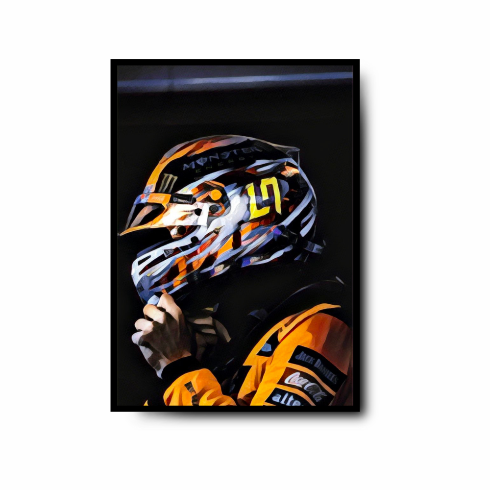 Plakat Lando Norris w Kasku