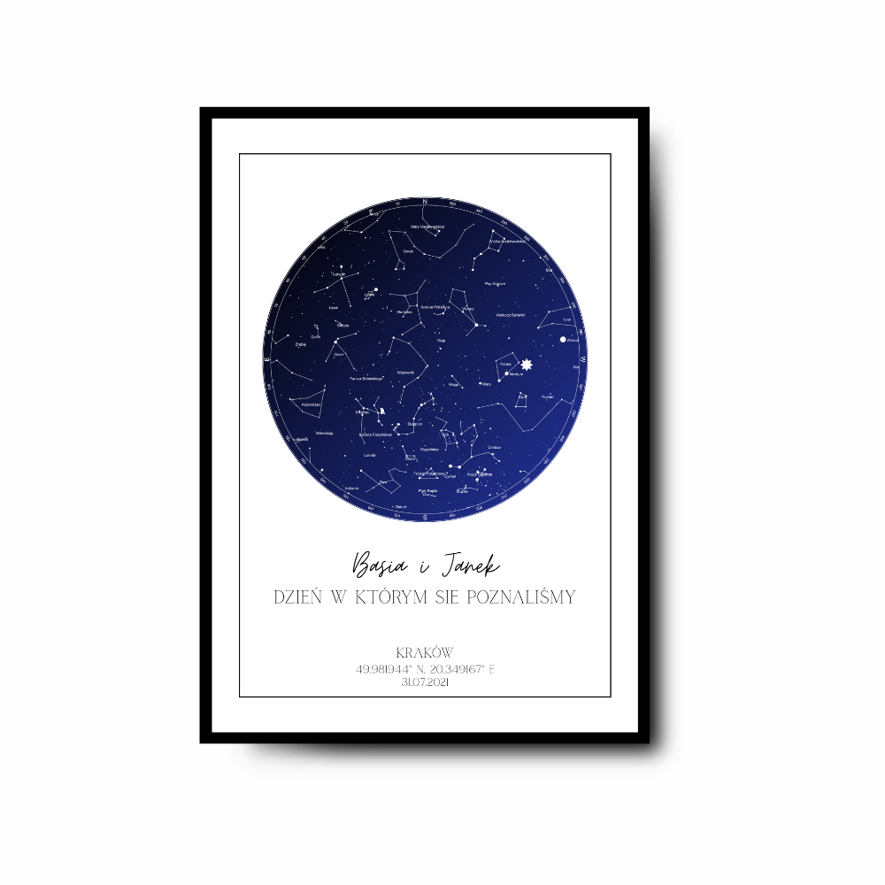 Plakat Personalizowany - Mapa Gwiazd