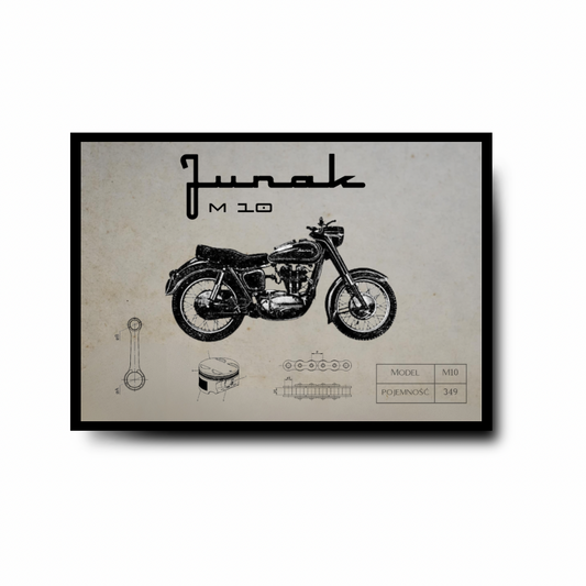 Plakat Plakat Junak M10 Rysunek Techniczny