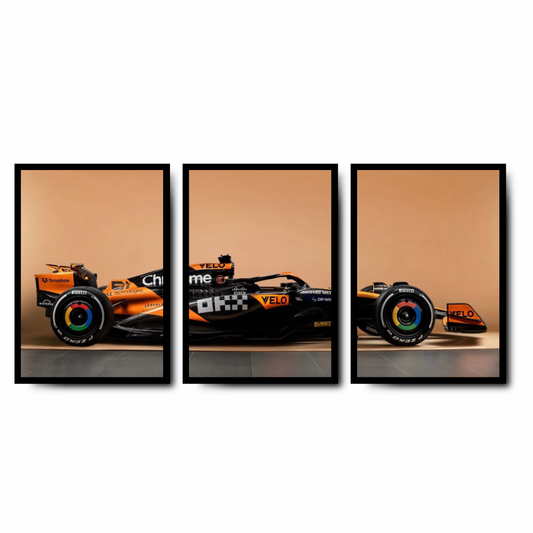 Zestaw 3 plakatów - Bolid F1 McLaren